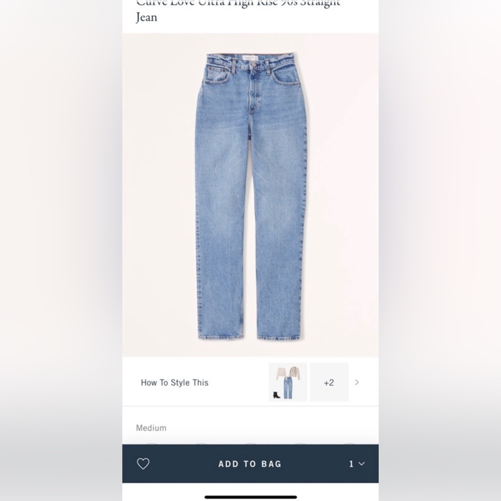 Abercrombie & Fitch 90s Ultra High Rise Straight Jeans